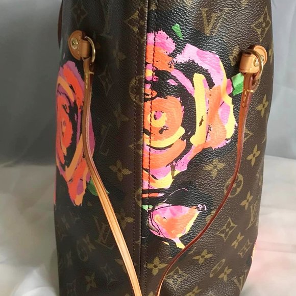 100% AUTHENTIC LTD EDITION LOUIS VUITTON MONOGRAM NEVERFULL ROSES MM - Picture 7 of 16